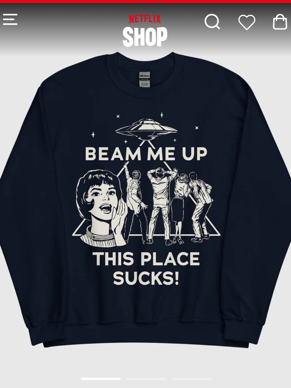 Netflix 'Beam Me Up' Graphic Sweatshirt - Stranger Things